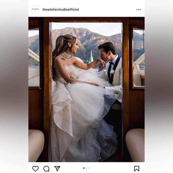 The Atelier by Jimmy Choo Wedding Gown & Veil Custom Made - Picture 6 of 10